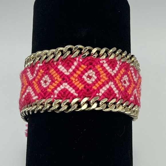 Vera Bradley Crocheted Braided Gold Tone Metal Bracelet - Picture 1 of 7